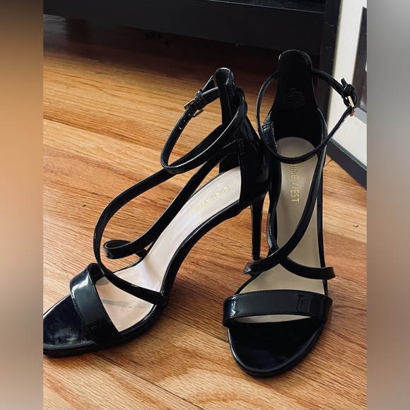 Nine West Patent Shine Gabriele Slim Heel Sandal - Picture 10 of 12